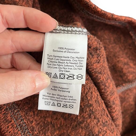 Eddie Bauer 1/4 Zip Orange and Black Radiator Sweater Fleece Men's Size 2XL - Picture 9 of 9